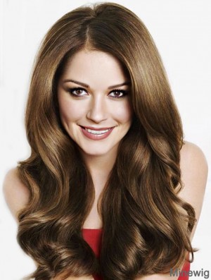 Trendy Brown 20 inch Wavy Long Without Bangs Cheryl Cole Wigs