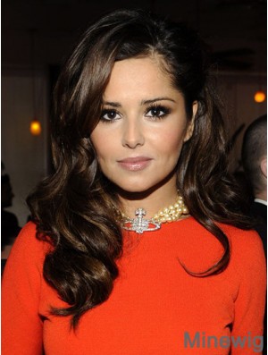 Cheryl Wig Brown Long And Curly With Bangs Wavy Style Capless