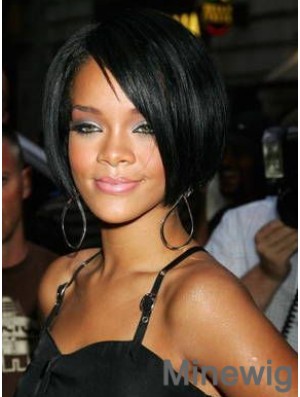 Rihanna Short Wig 100% Hand Tied Short Length With Bangs