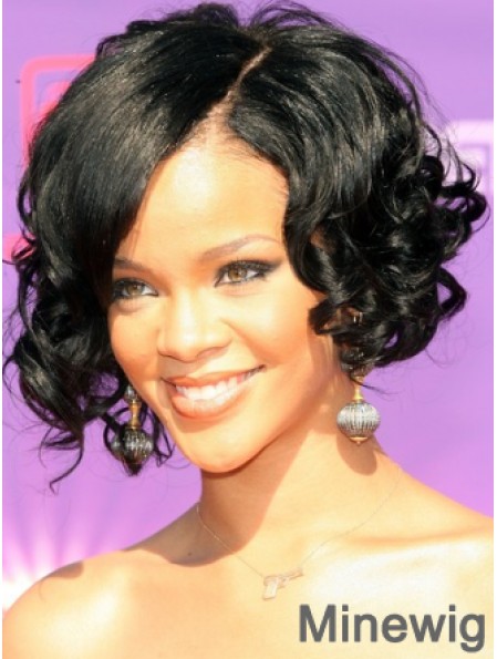 Rihanna Afrocurl Wig With Lace Front Remy Human Curly Style