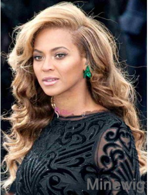 Brown Long Wavy Without Bangs Lace Front 22 inch Beyonce Wigs