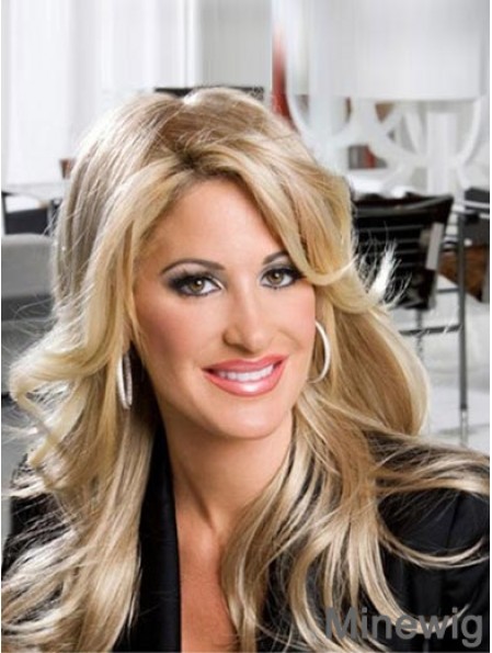 Beautiful 20 inch Long Wavy With Bangs Capless Kim Zolciak Wigs