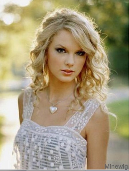 18 inch Synthetic Long Curly With Bangs Taylor Swift Celebrity Wigs