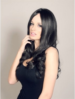 Fabulous Black Long Wavy 20 inch Without Bangs Jessica Wright Wigs