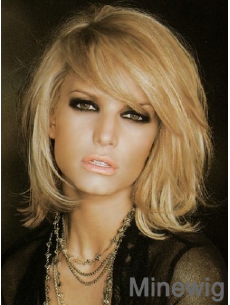 Jessica Simpson Wig Blonde Color Shoulder Length With Bangs