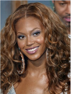 Brown Long Wavy Without Bangs Full Lace 16 inch Beyonce Wigs