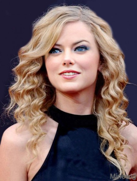 Capless Without Bangs Curly Long Blonde No-Fuss Taylor Swift Wigs