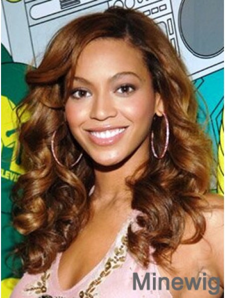 Brown Long Wavy Without Bangs Full Lace 18 inch Beyonce Wigs