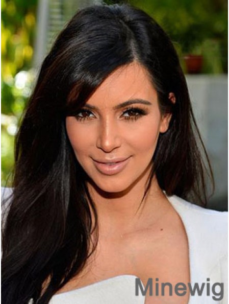 Black Straight Lace Front Good 18 inch Kim Kardashian Wigs