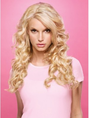 Wavy Lace Front Layered Long Blonde Popular Jessica Simpson Wigs