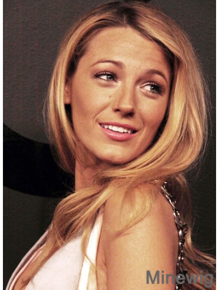 Durable Blonde Long Wavy 22 inch Without Bangs Blake Lively Wigs