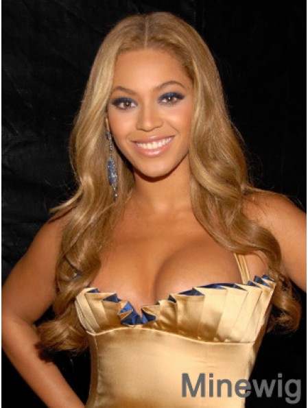 Blonde Long Wavy Without Bangs Full Lace 22 inch Beyonce Wigs