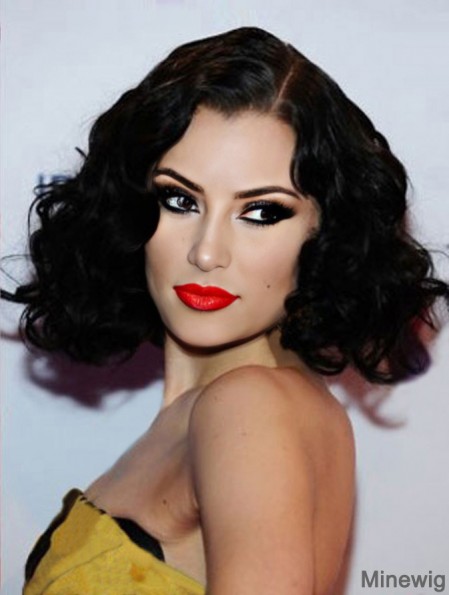 14 inch Amazing Black Chin Length Curly Classic Jessie J Wigs