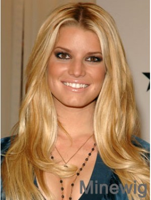 18 inch Exquisite Blonde Long Wavy Layered Jessica Simpson Wigs
