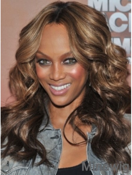 Ombre/2 Tone Wavy Without Bangs Lace Front 18 inch Trendy Tyra Banks Wigs