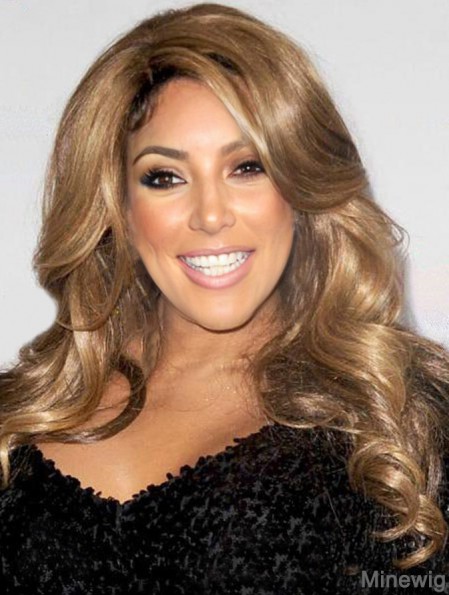 16 inch Curly Capless Long Blonde Without Bangs Synthetic Wendy Williams Wigs