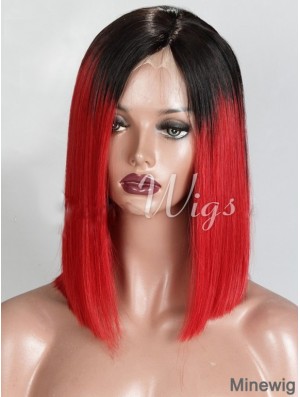 Chin Length Ombre/2 Tone Straight Bobs Discount African American Wigs