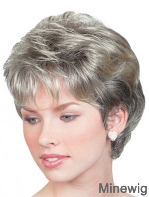 Wigs For Elderly Lady UK With Lace Front Chin Length