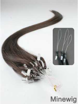 Exquisite Brown Straight Micro Loop Ring Hair Extensions