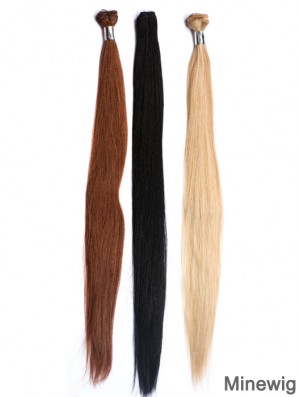 Straight Remy Human Hair Auburn Hairstyles Weft Extensions