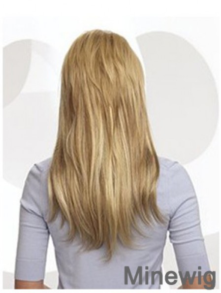 Cheap Blonde Straight Remy Human Hair Clip In Hair Extensions