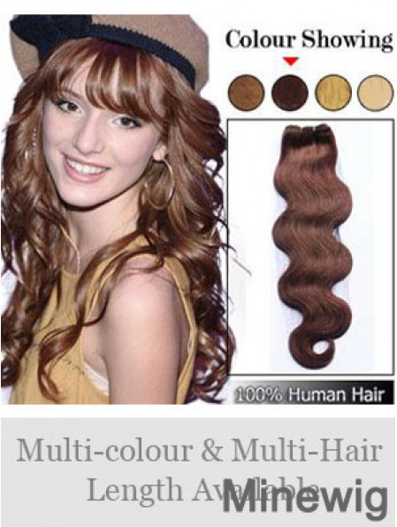 Wavy Remy Human Hair Auburn Cheap Weft Extensions