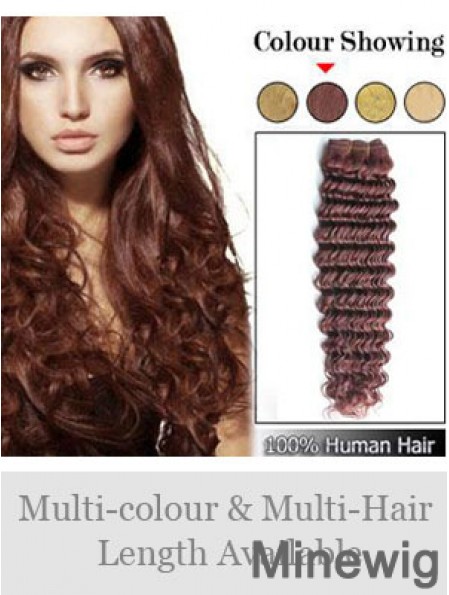 Wavy Remy Human Hair Auburn High Quality Weft Extensions