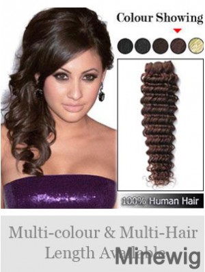 Wavy Remy Human Hair Auburn Sleek Weft Extensions