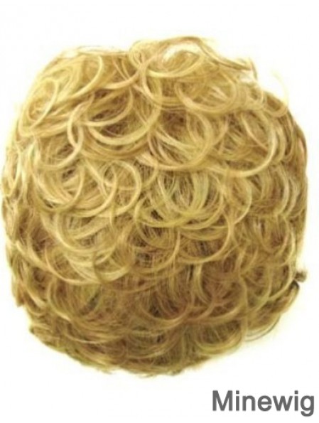 Incredible Blonde Curly Synthetic Clip In Hairpieces