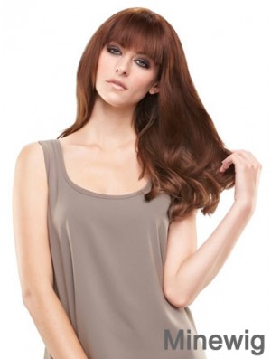 Modern Auburn Straight Remy Human Hair Clip In Hairpieces